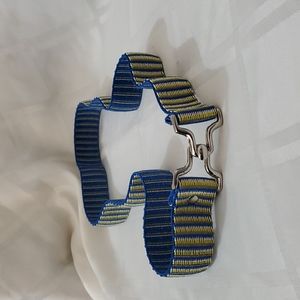 NEW LOFT Blue/Yellow Stretch Belt XS #2032